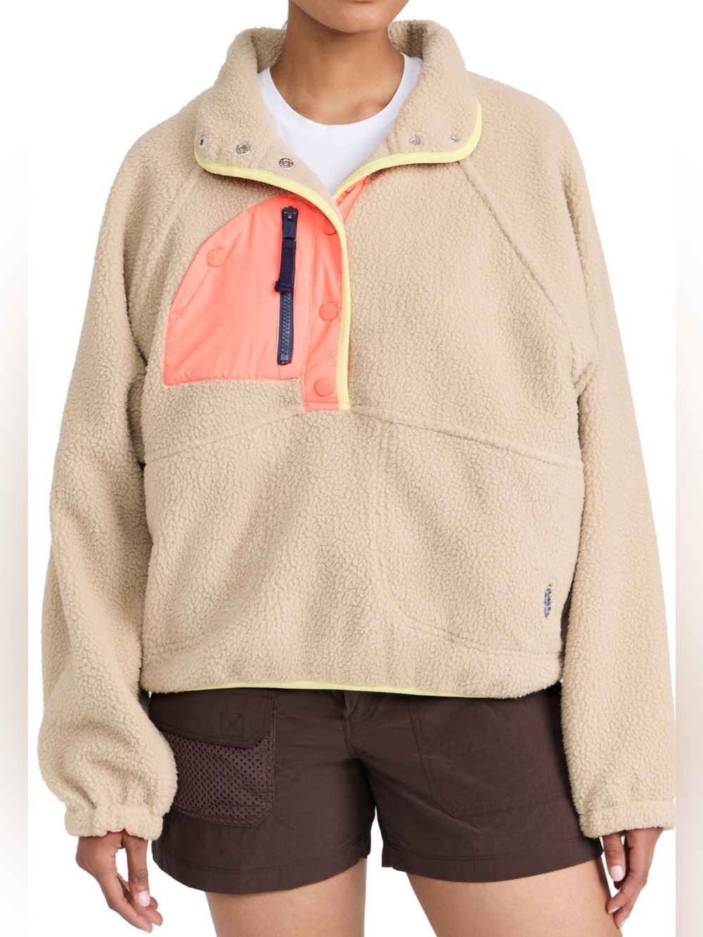 Free People Sherpa/clay combo hit the slopes pullover